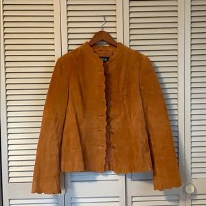 EUC burnt tan suede jacket (M)